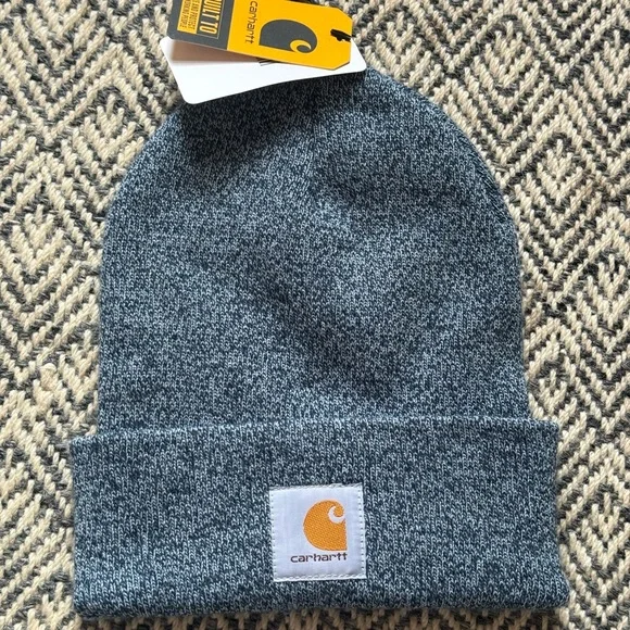 Carhartt Knit Cuffed Beanie Blue NWT Unisex Watch Hat - Picture 3 of 3